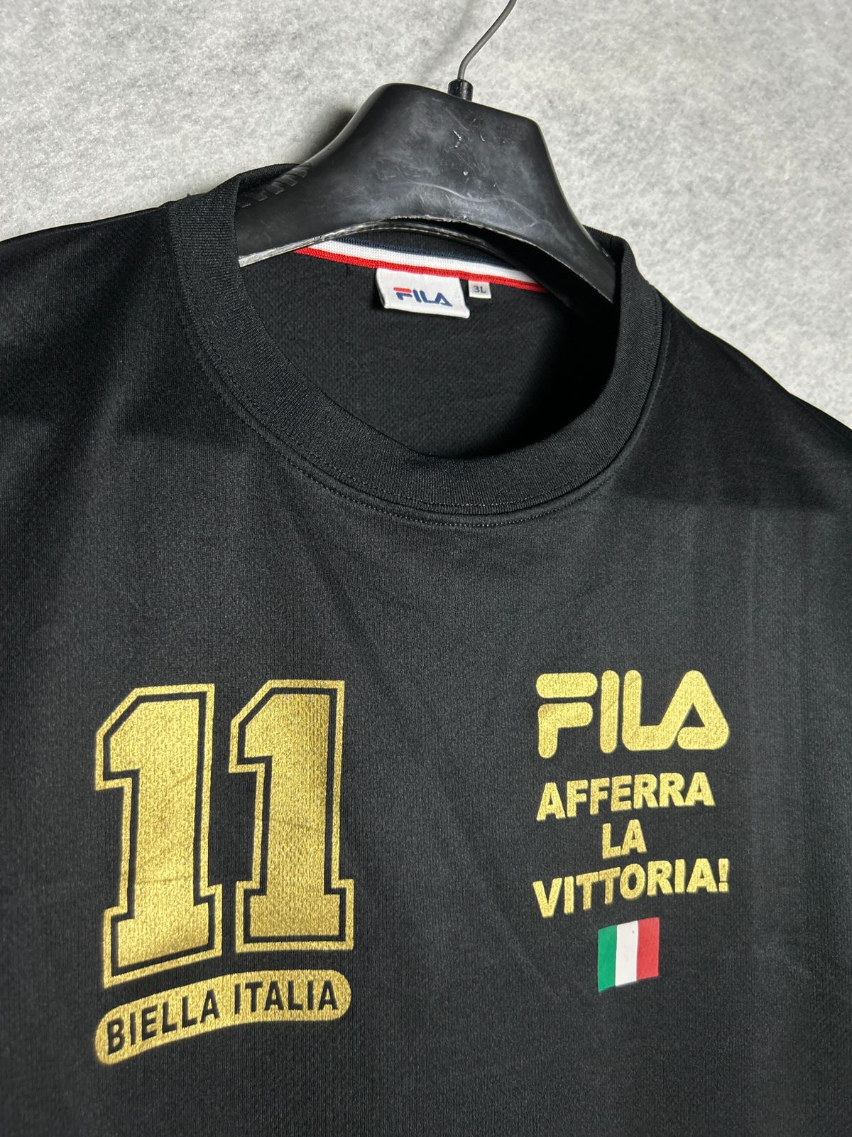 Fila Black Round Neck - XXXL