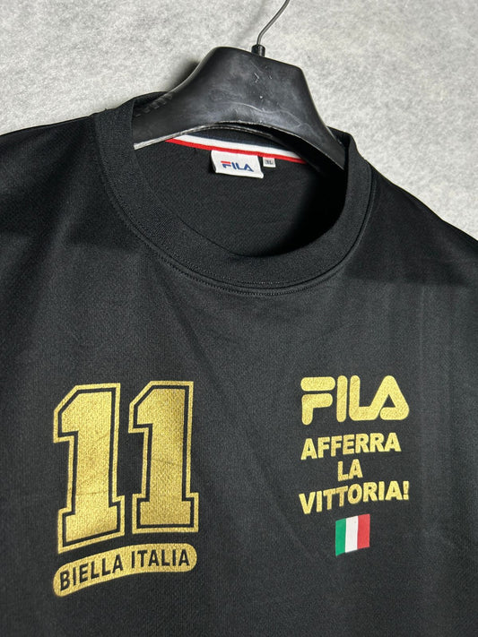 Fila Black Round Neck - XXXL