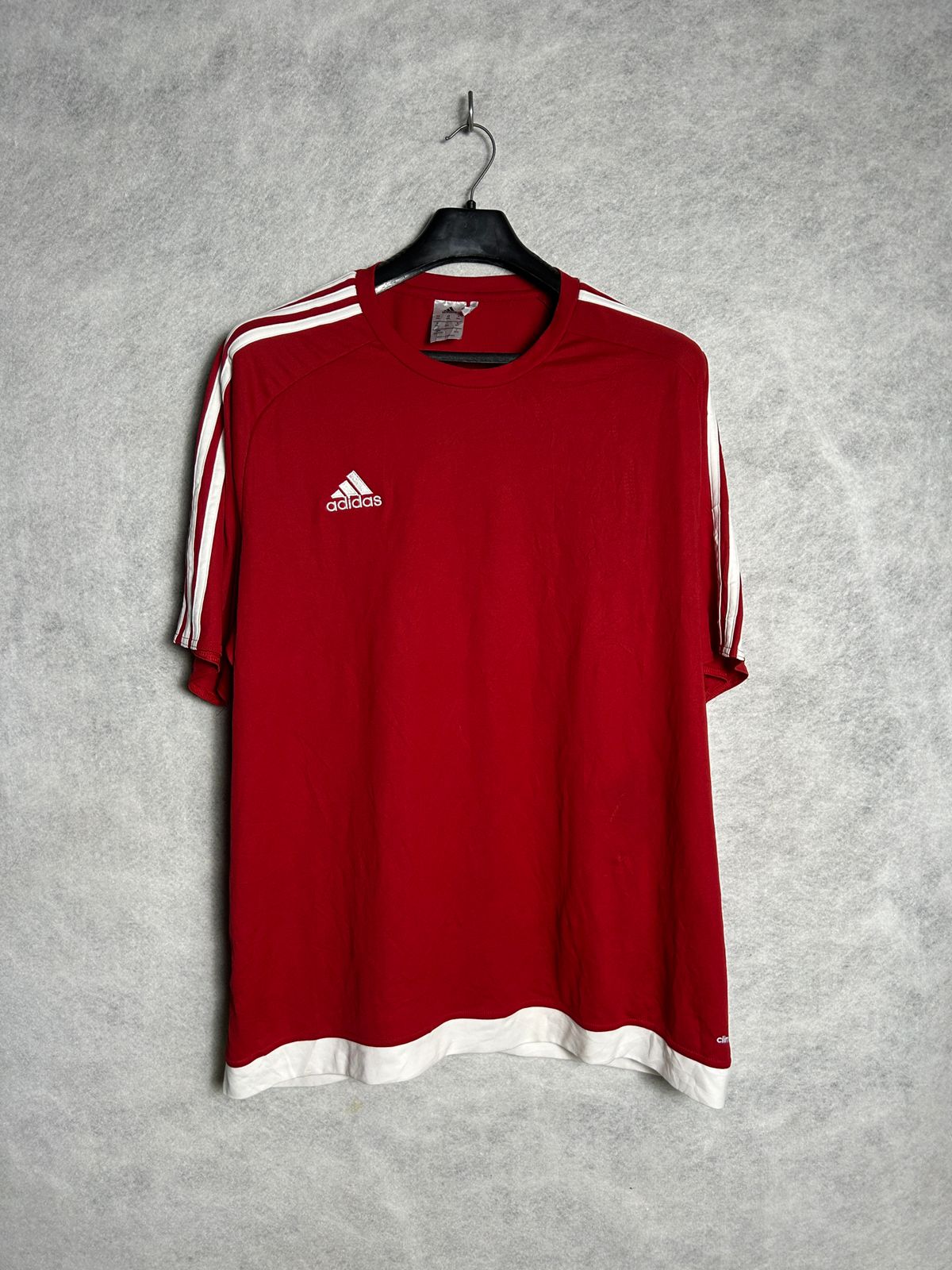 Adidas Red White Stripes Round Neck - XXL