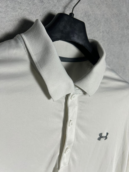Under Armour White Loose Heatgear Polo- XXL