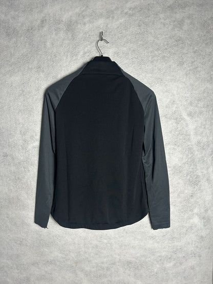 Nike Black & Gray QTR Zip Full Sleeves - Small