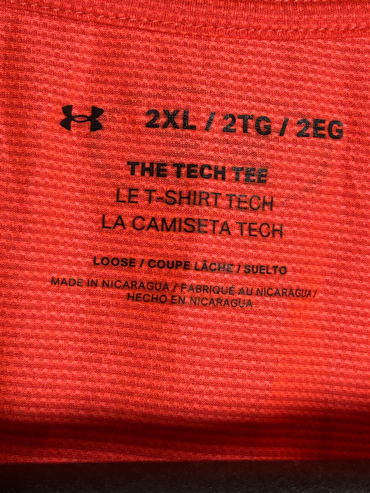 Under Armour Red The Tech Tee Round Neck - XXL