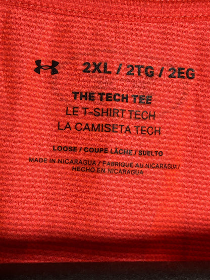 Under Armour Red The Tech Tee Round Neck - XXL
