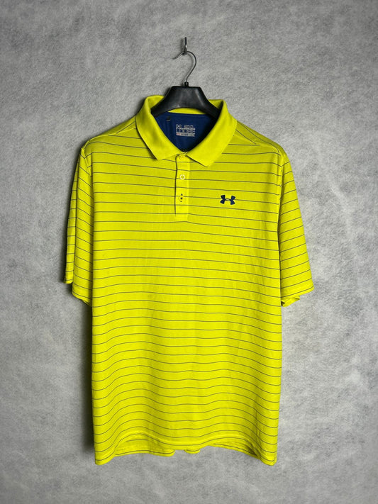 Under Armour Heat Gear Loose Yellow Polo - XXL