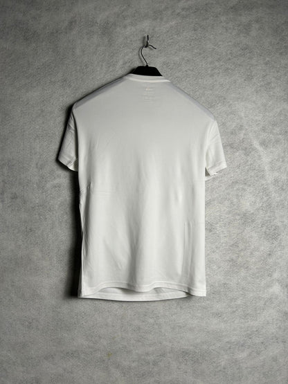 Adidas White Round Neck Fitted - Juniors Large