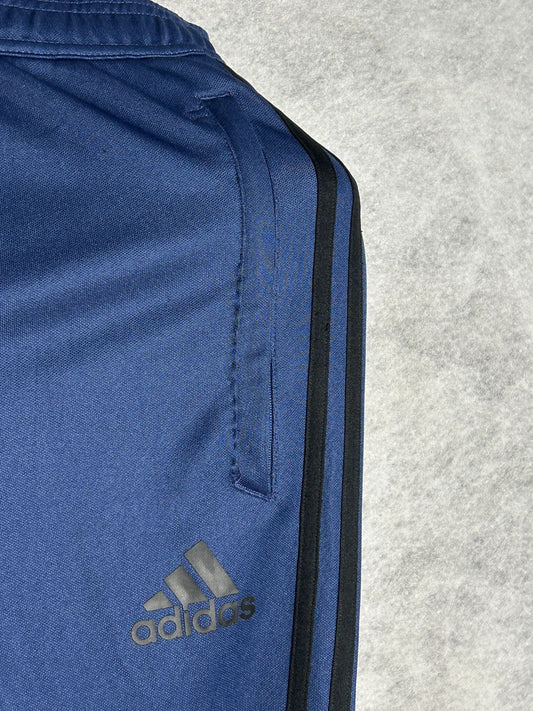 Adidas Blue Black Stripes Zip Trouser - Medium
