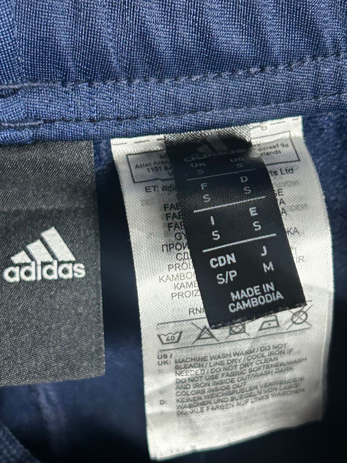 Adidas Blue 3 Stripes Trouser - Medium