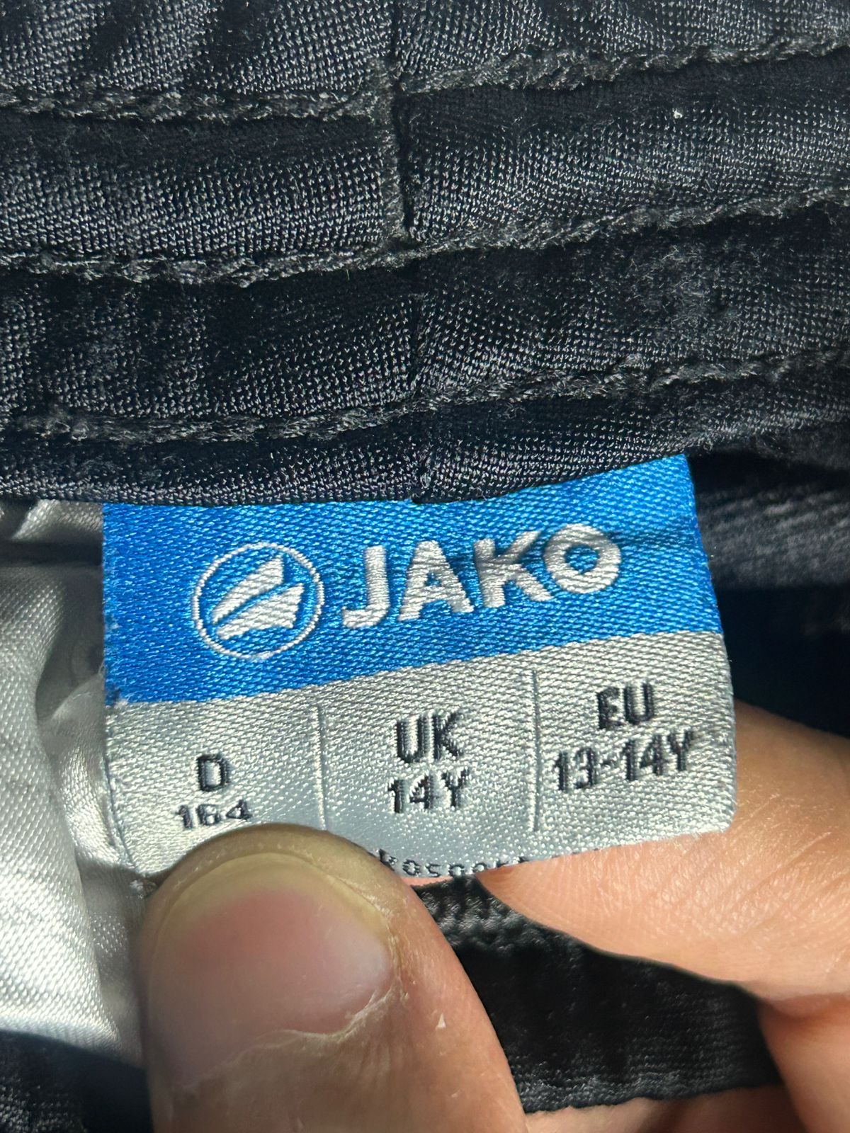 Jako Black Gray Logo Trouser - Medium