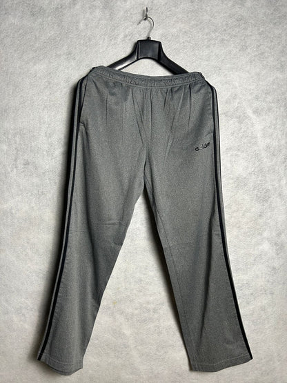 Adidas Gray Black Stripes Trouser - Large
