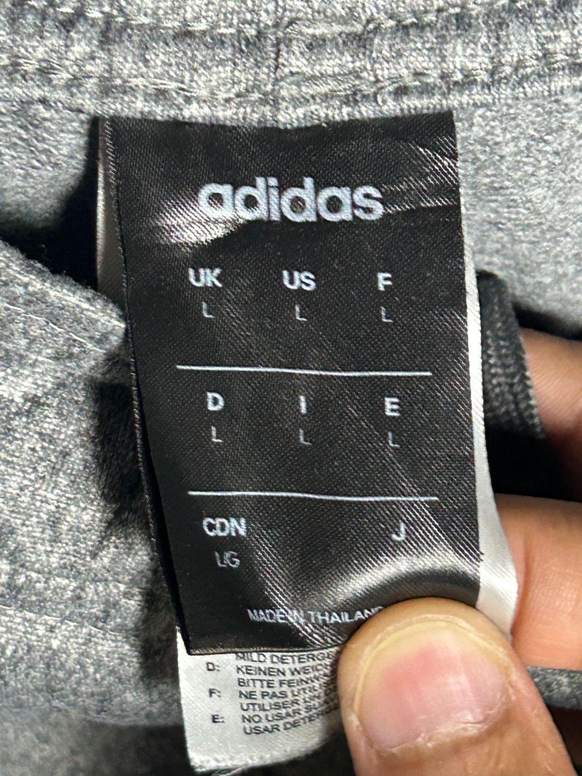 Adidas Gray Black Stripes Trouser - Large
