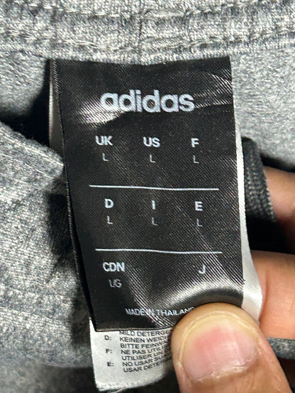 Adidas Gray Black Stripes Trouser - Large