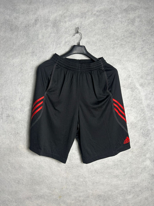 Adidas Black Red Stripes Short - Medium