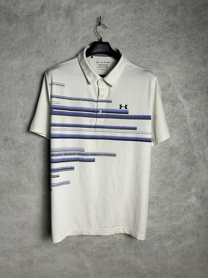 Under Armour The Play Off Polo White & B Purple - 3XL