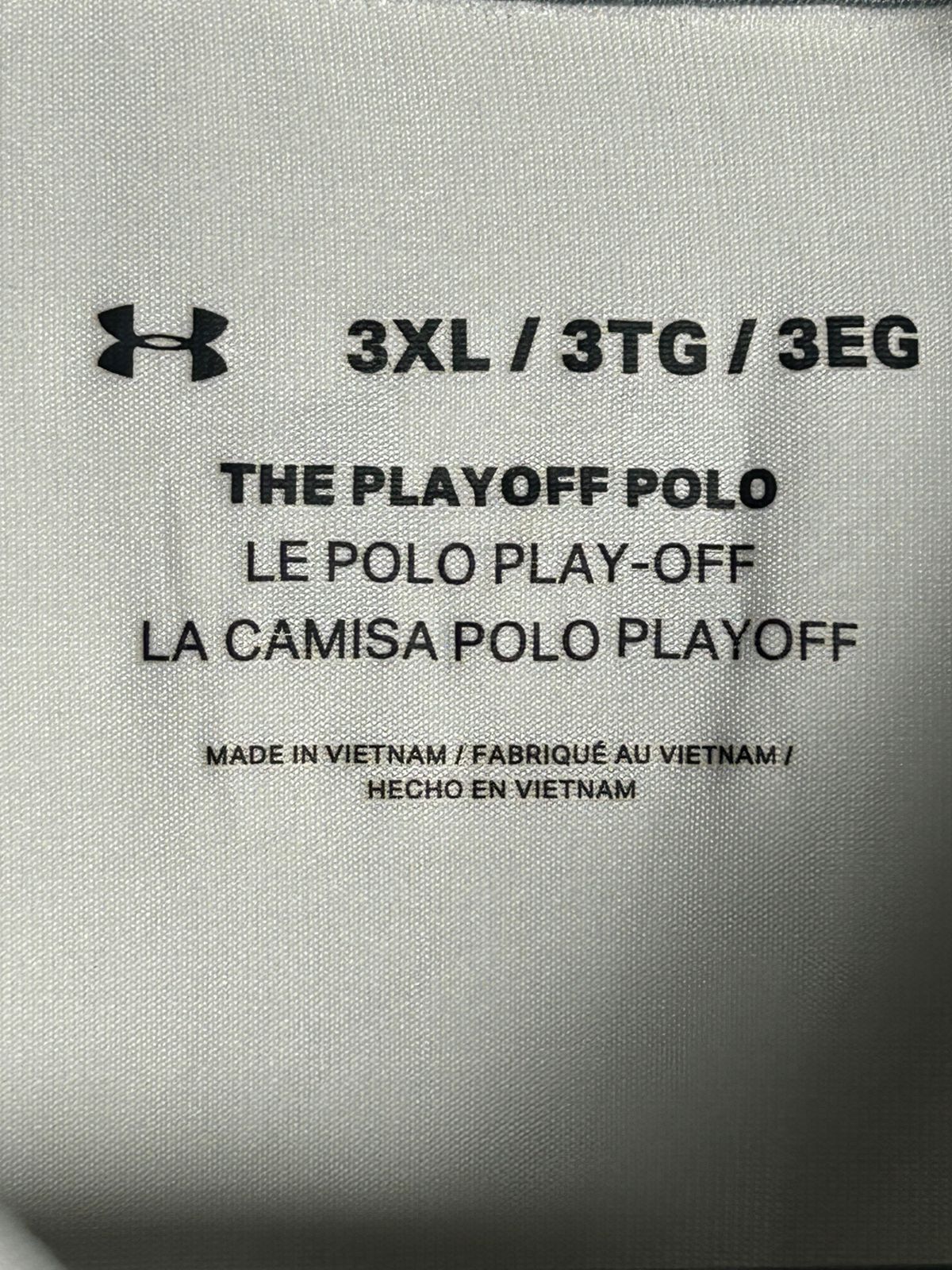 Under Armour The Play Off Polo White & B Purple - 3XL