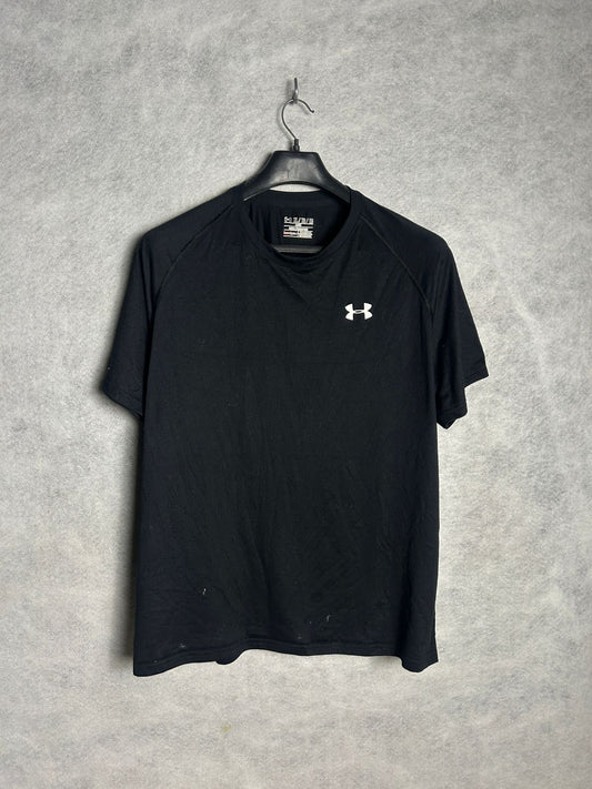 Under Armour Loose Heat Gear Black Round Neck - XL