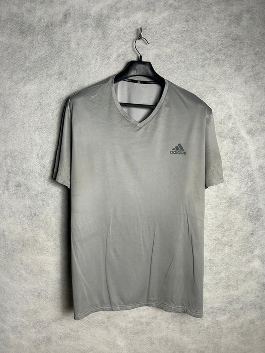 Adidas Gray V Neck - XXL