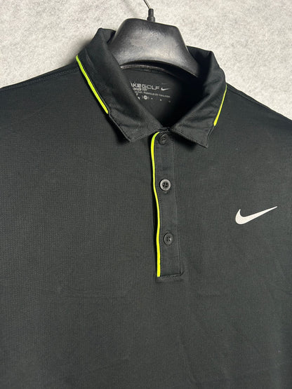 Nike Golf Polo Black Dri Fit - Medium