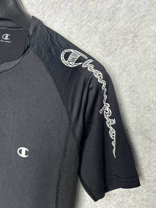 Champion Black Fit Round Neck - Small