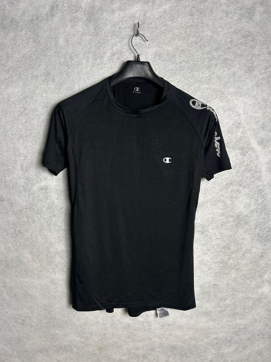 Champion Black Fit Round Neck - Small