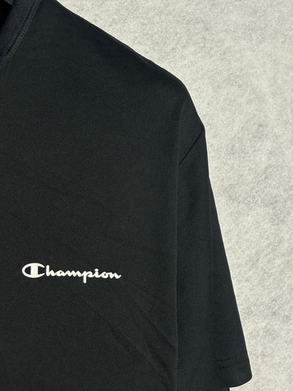 Champion Black Round Neck - Large