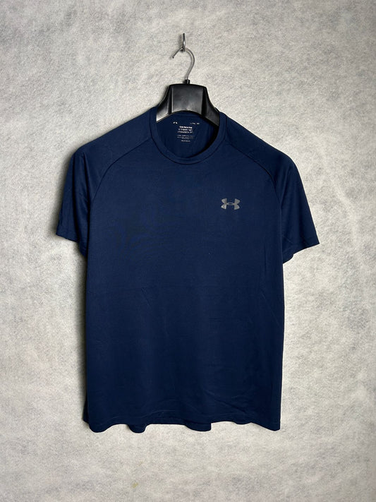 Under Armour Heat Gear Round The Tech Tee Blue - Large