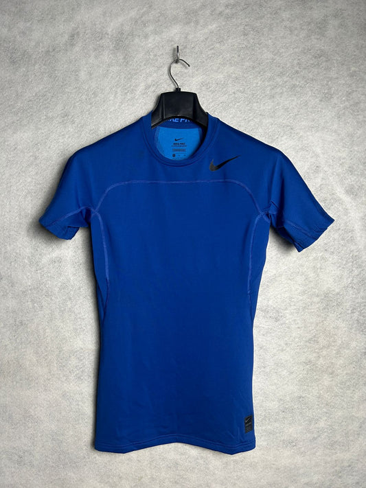 Nike Pro Blue Compression Hyperwarn Round Neck - XL