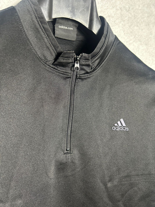 Adidas Black Qtr Zip - Large