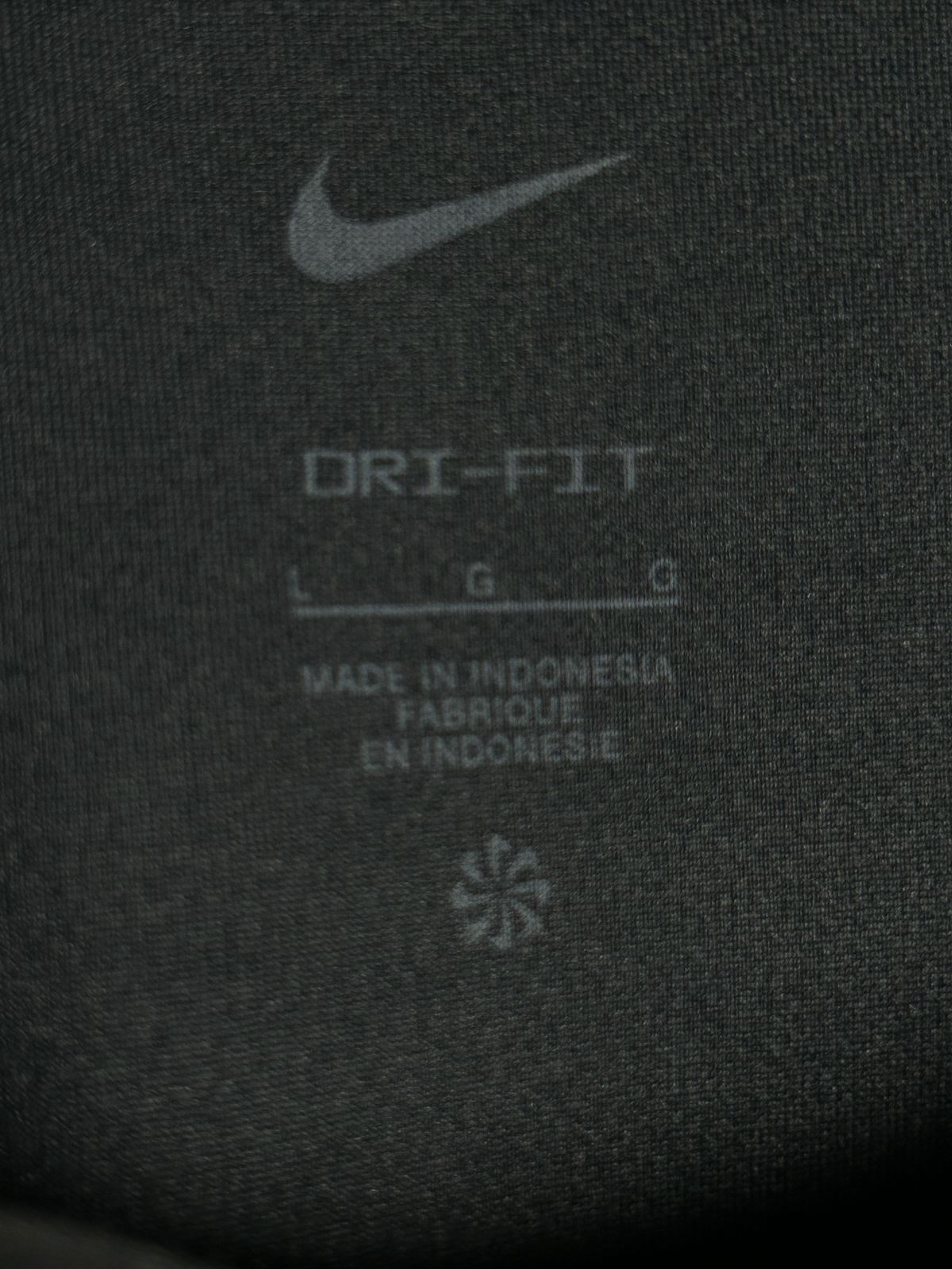 Nike Dri Fit Black Round Tee - Large