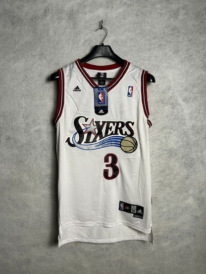 Adidas Sixers 3 Logo Sando V Tee - Medium