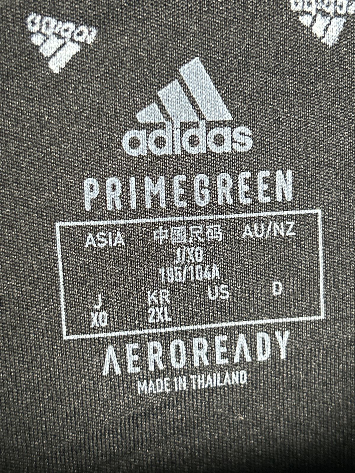 Adidas Black Big Logo Aeroready Round Neck Tee - Large