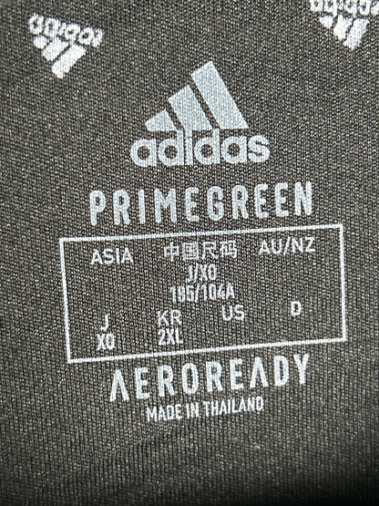 Adidas Black Big Logo Aeroready Round Neck Tee - Large