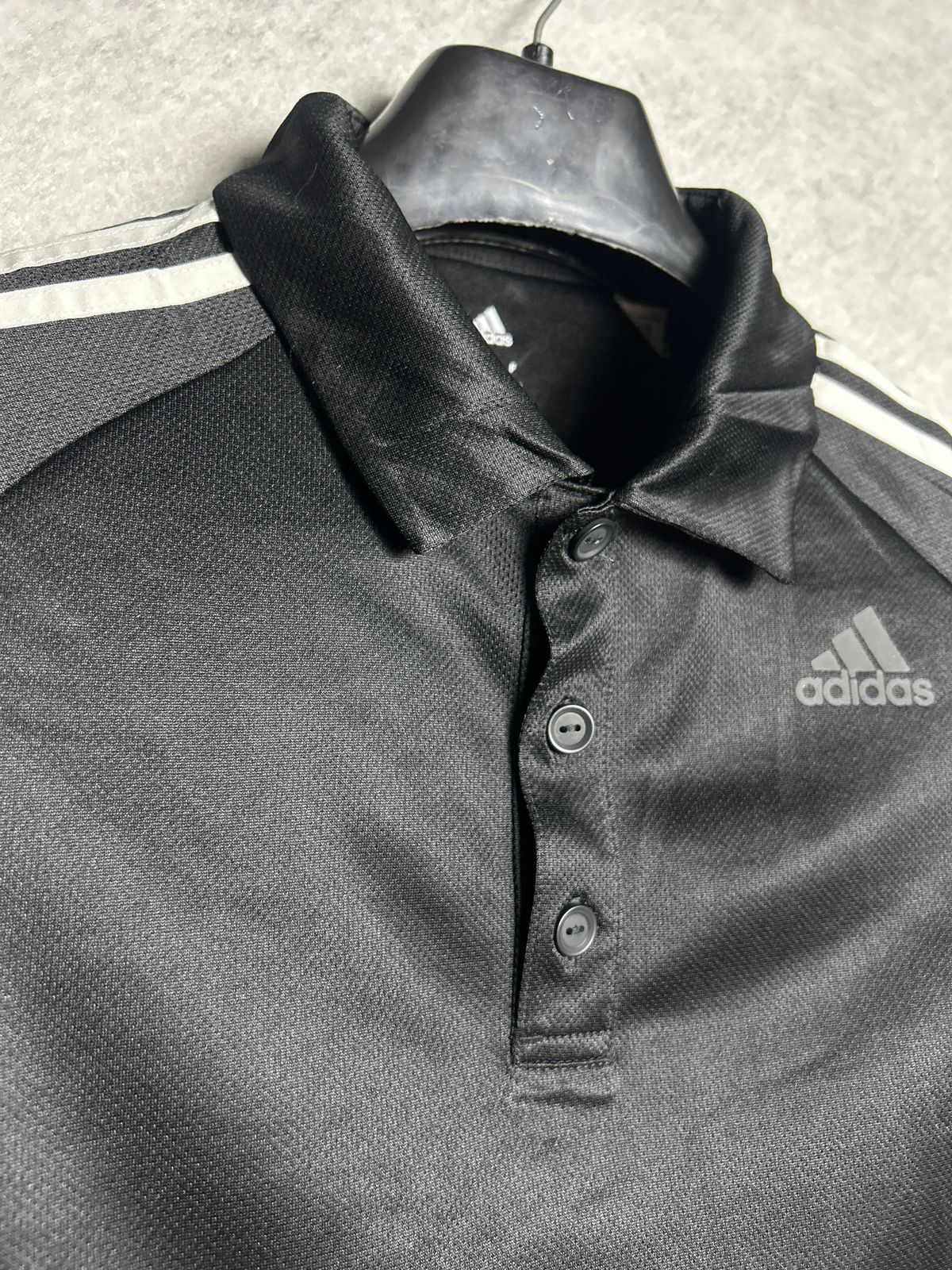 Adidas Black Polo Tee - Large