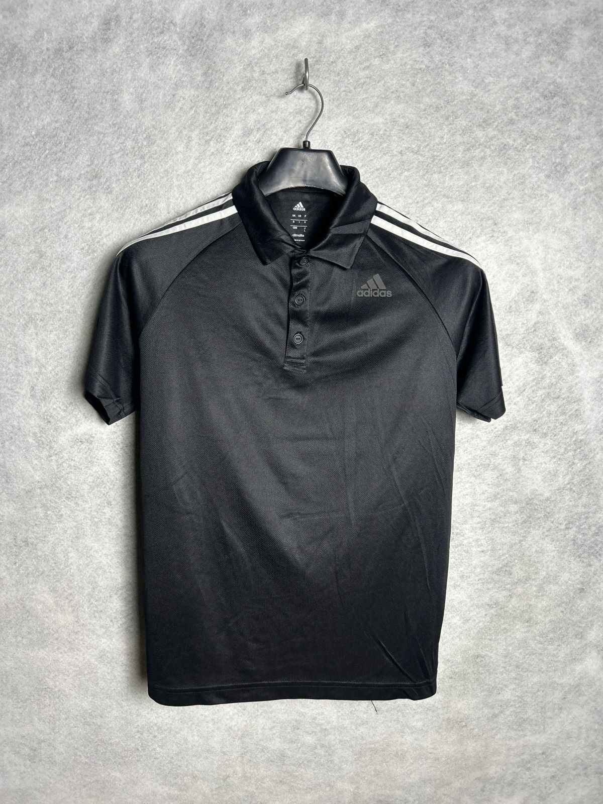 Adidas Black Polo Tee - Large