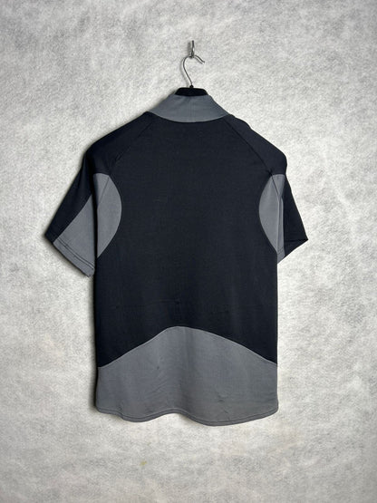Nike Fit Dry Black Round High Neck Tee - Large