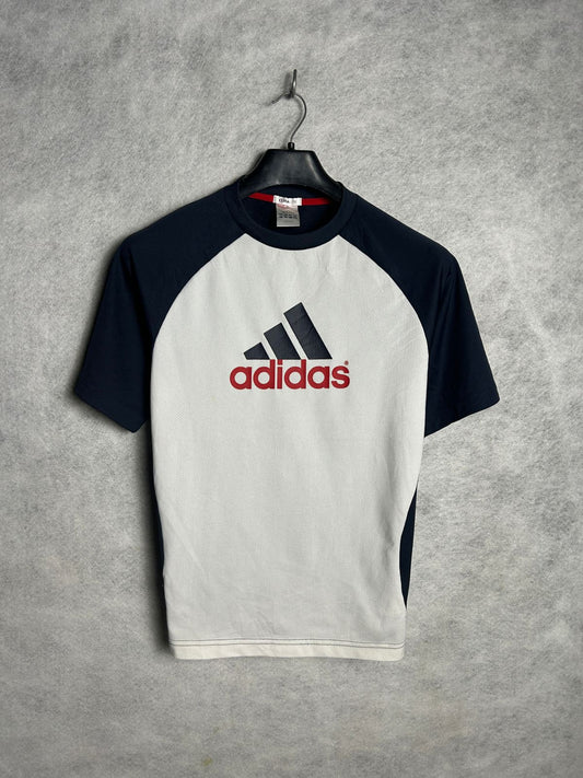 Adidas Black & White Round Neck - Small
