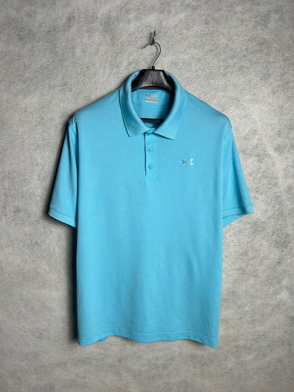 Under Armour Blue Fitted Polo - XXL