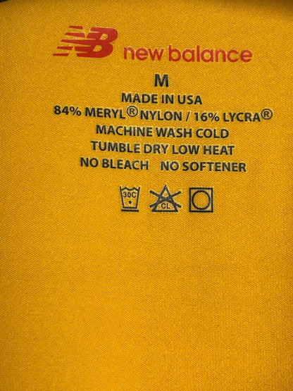 New Balance Yellow Navy Logo Tee - Medium