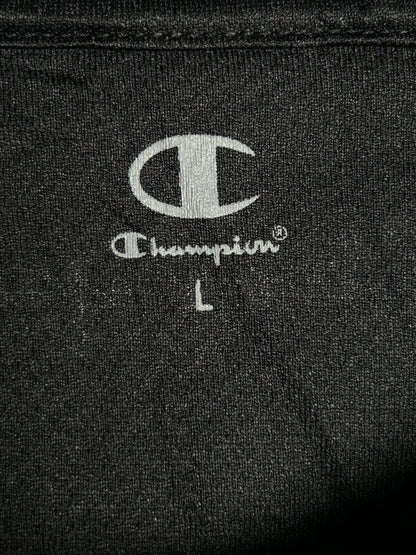 Champion Black Dry Fit Round Neck - Large