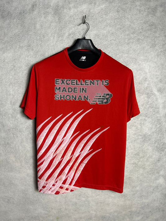 New Balance Red Excellent Is Made In Shonan Round Tee - Large