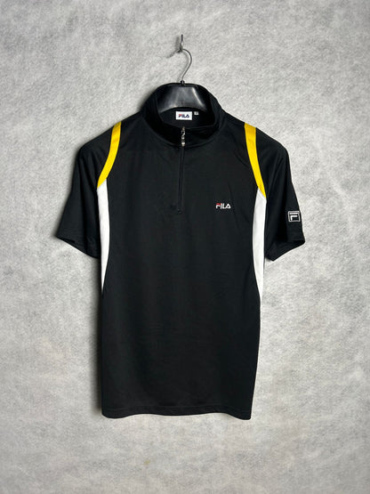 Fila Black Qtr Zip - Large
