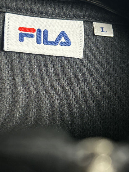 Fila Black Qtr Zip - Large