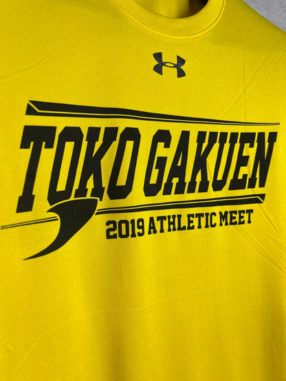 Under Armour Yellow Heat Gear Loose Round Neck - Large