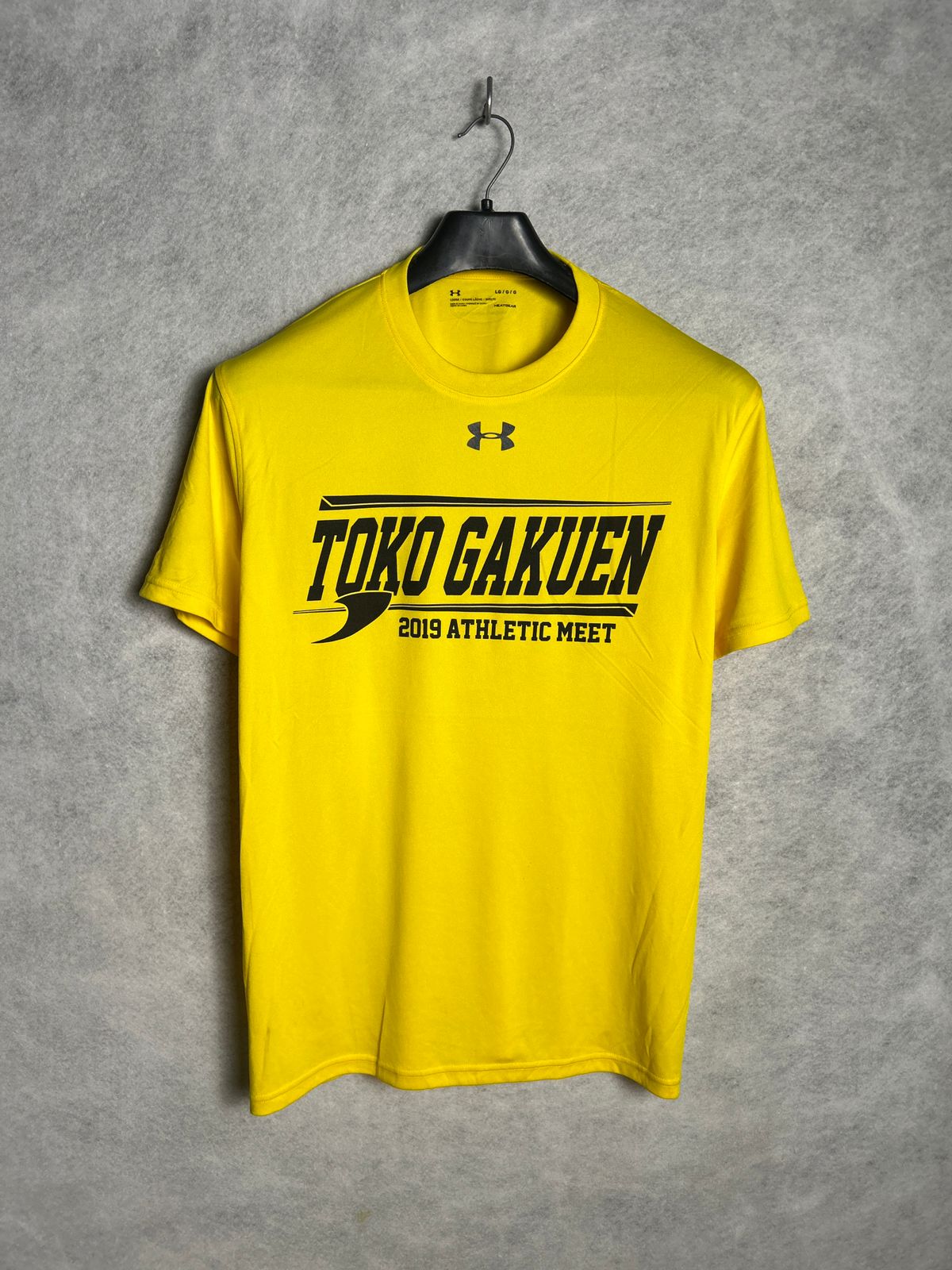 Under Armour Yellow Heat Gear Loose Round Neck - Large