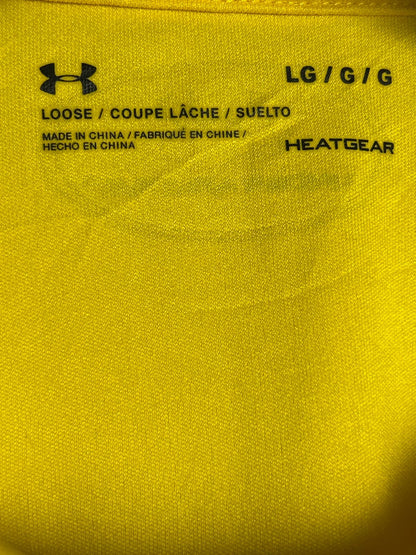 Under Armour Yellow Heat Gear Loose Round Neck - Large