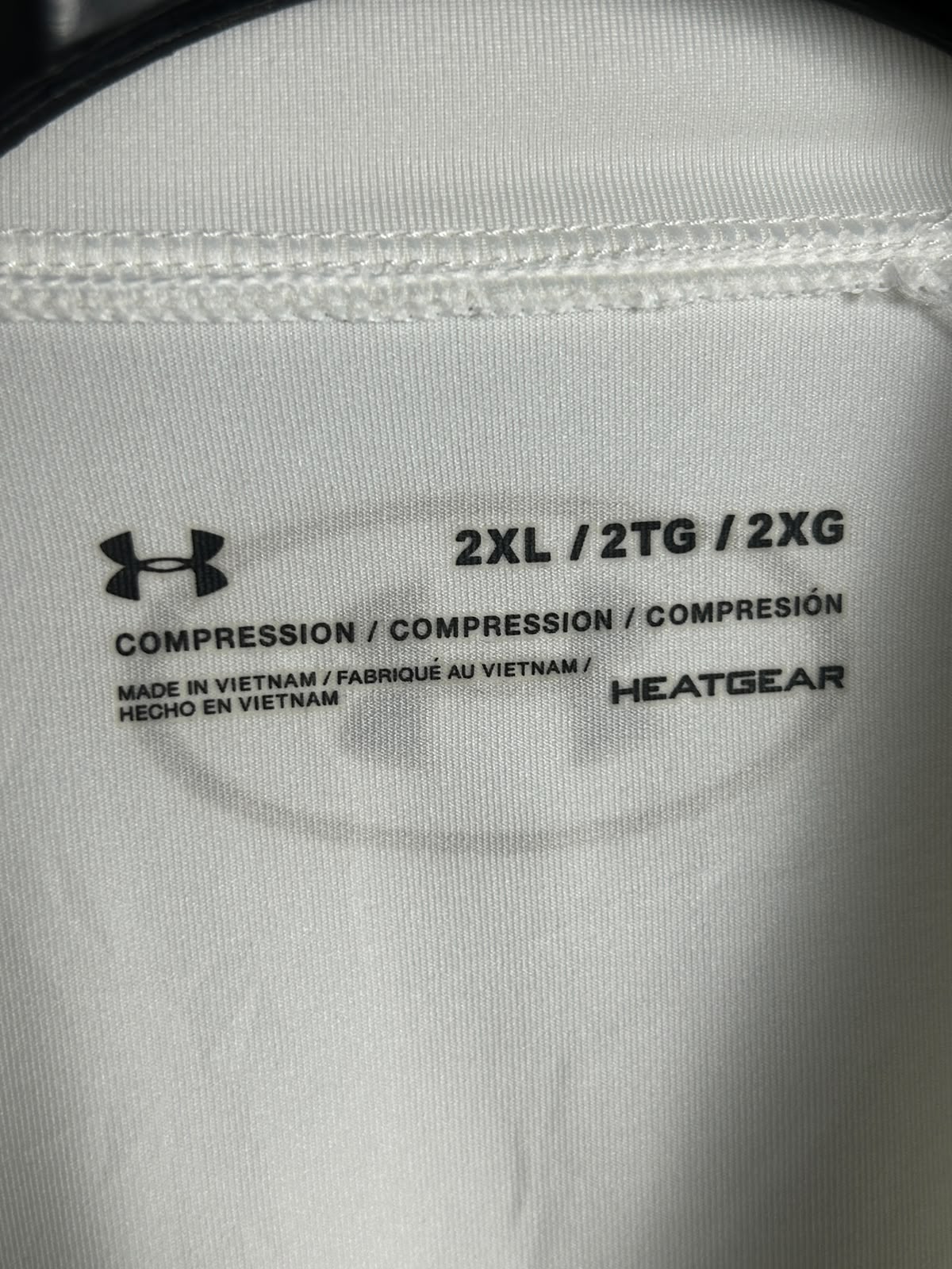 Under Armour Compression White High Round Neck - XXL