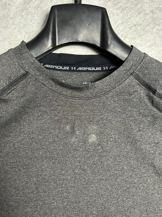 Under Armour Gray Heat Gear Compression Round Neck - Large