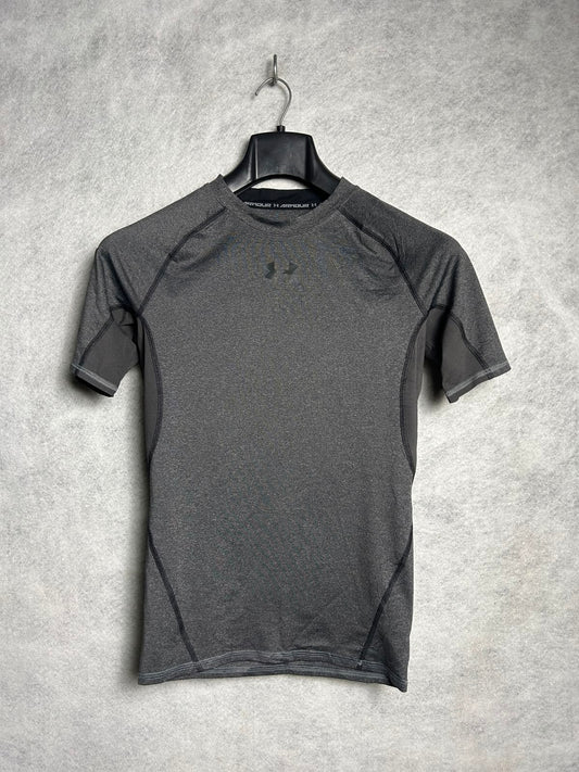 Under Armour Gray Heat Gear Compression Round Neck - Large