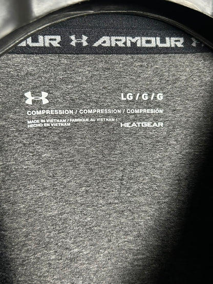 Under Armour Gray Heat Gear Compression Round Neck - Large