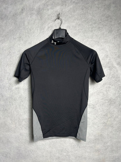 Under Armour Gray Heat Gear Compression Round High Neck - Large