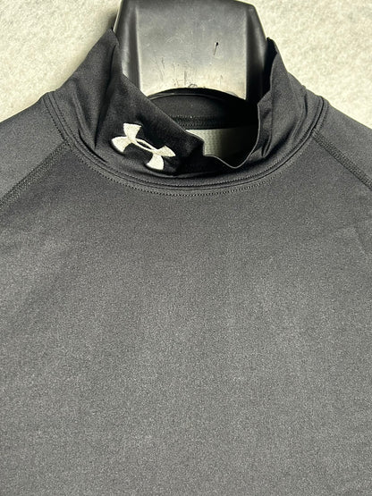 Under Armour Gray Heat Gear Compression Round High Neck - Large